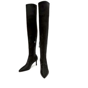 ZARA Satin Over the Knee Boots 6.5